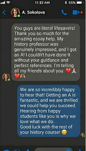 Chat screenshot testimonial